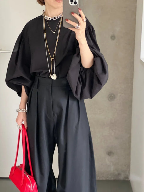 volume sleeve blouse